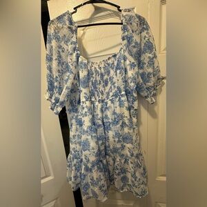 Trixxi Blue Floral Blouse